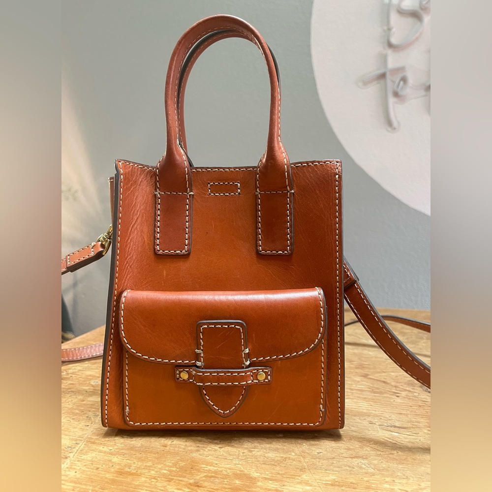 Frye Casey Mini-Tote crossbody leather bag